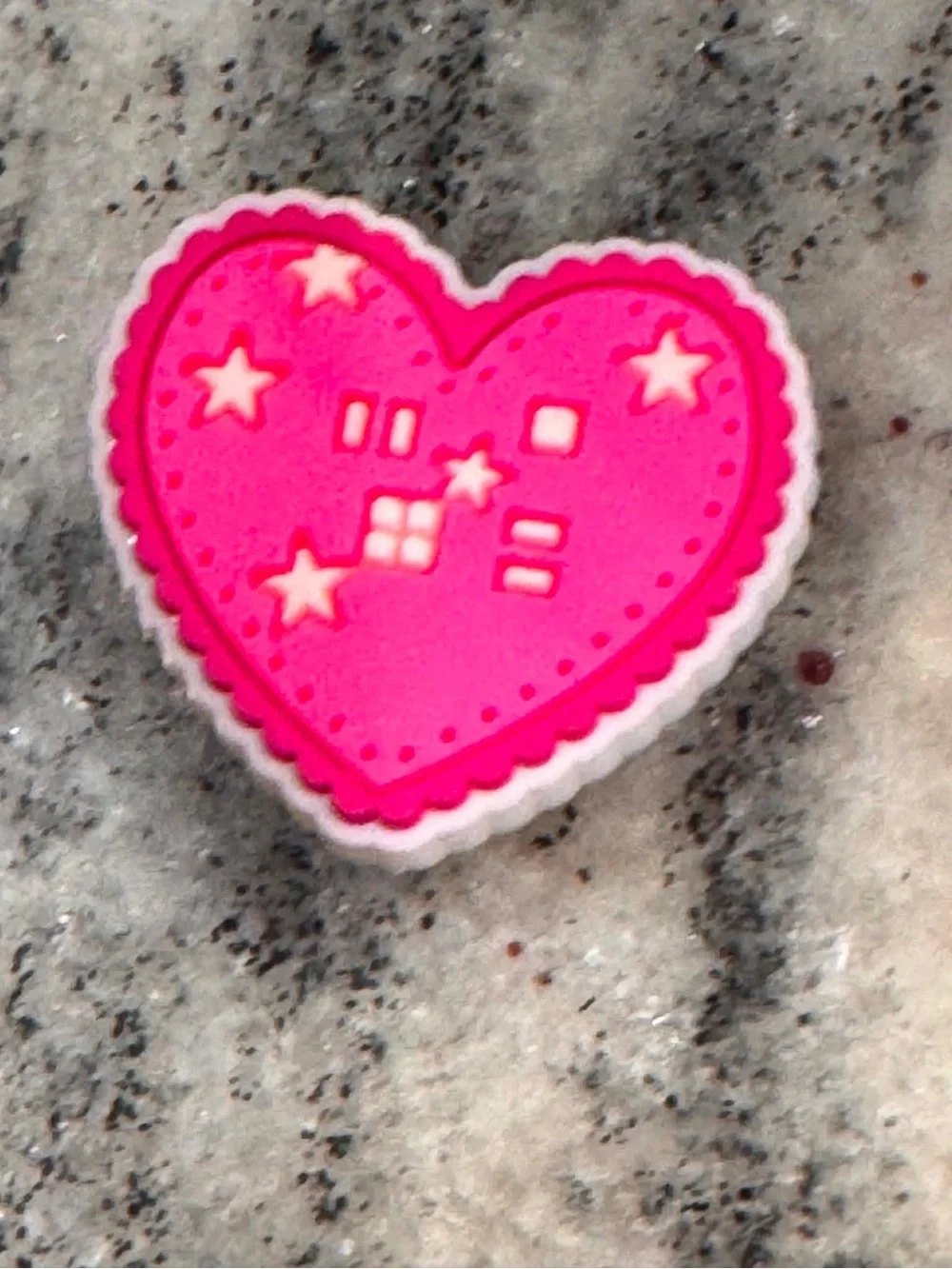 CROCS Pink Heart Star Jibbitz Charm